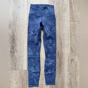 Lululemon Wunder Train High-Rise Tight 25" *Diamond Dye Shade Naval Blue